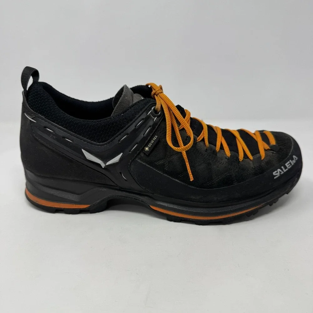 Salewa Mountain Trainer 2 GTX Hiking Shoe Black Orange Gore-tex Vibram Men's 8.5